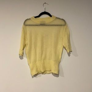 Yellow Mohair Knit Shirt